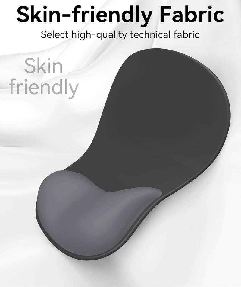 eulps Mouse Pad with Gel Wrist Rest, Ergonomic Comfortable Computer Wrist Support for Laptop, Pain Relief Mousepad with Non-Slip PU Base for Office & Home (Black) - Image 4